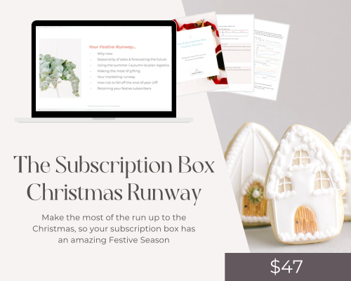 Subscription Box Christmas Runway Graphic