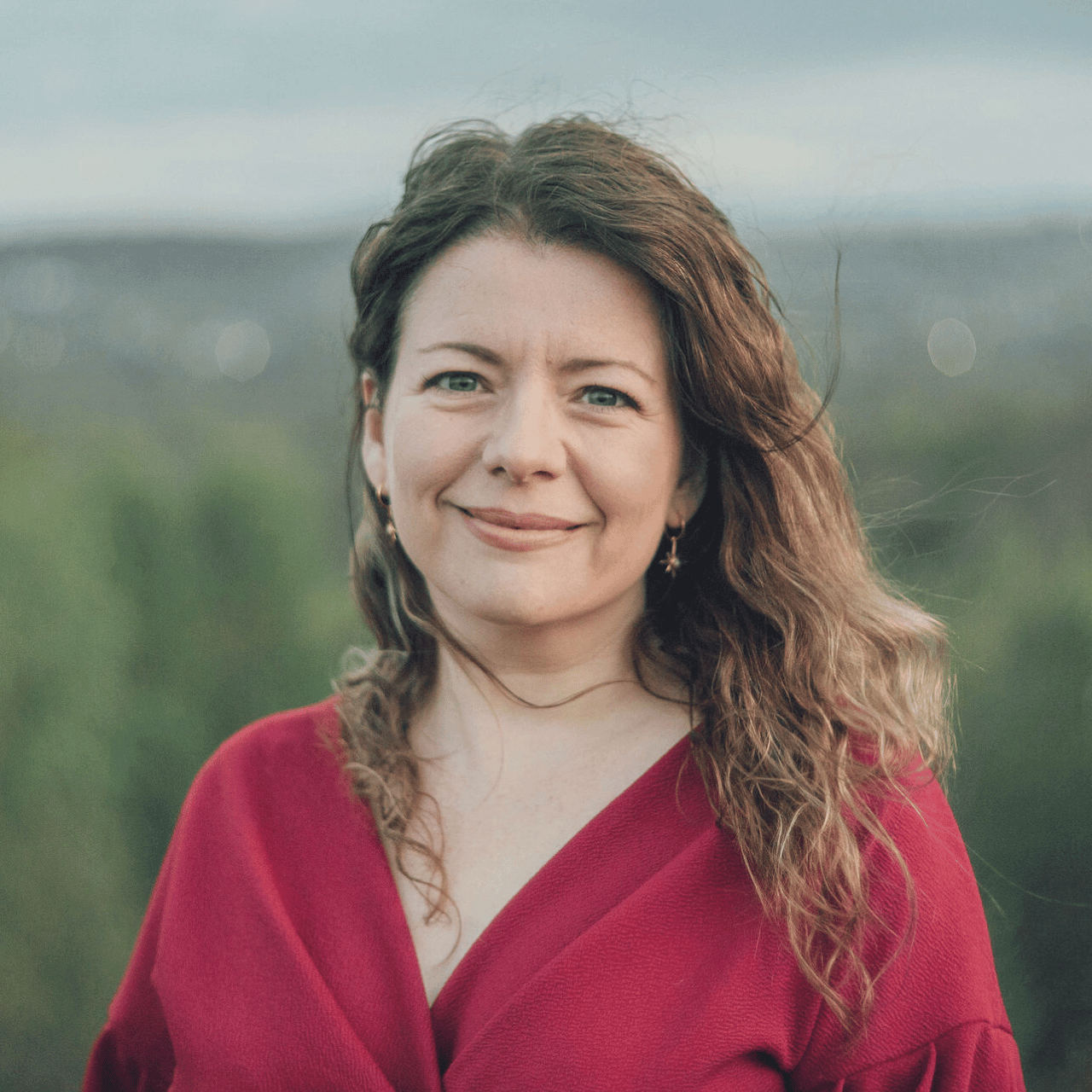 Moira Fuller business coach green dress